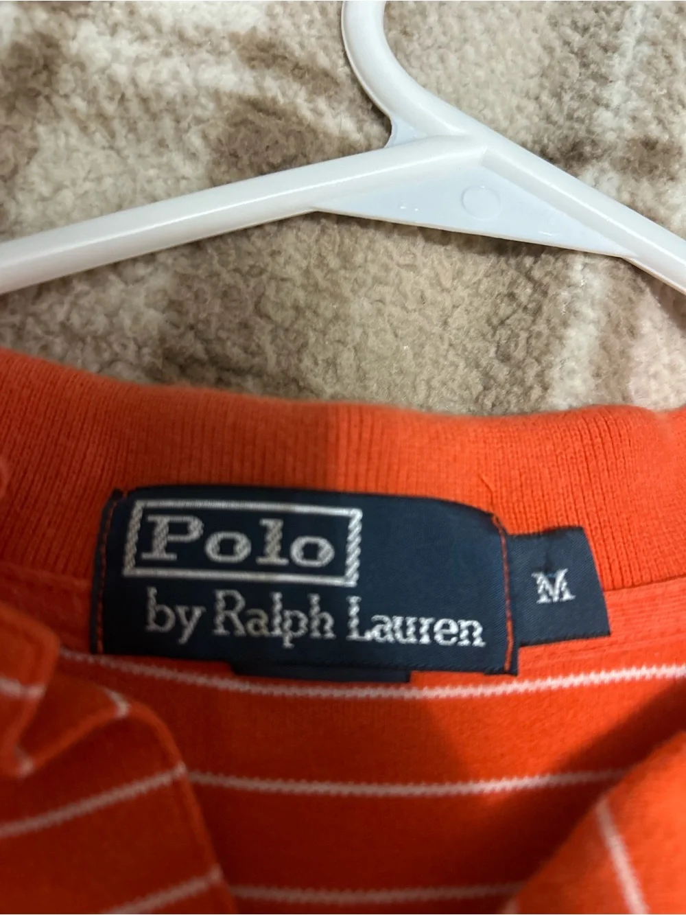 Ralph Lauren Orange Striped Short-Sleeve Polo